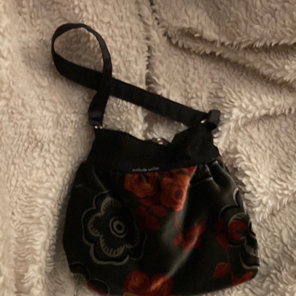 Woman’s velvet, plush purse